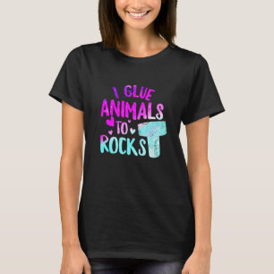 Ich klebe Tiere an Felsen Aquaristiker Fisch Riff  T-Shirt