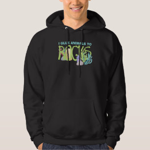 Ich klebe Tiere an Rocks Aquarium Aquarist Fish Fi Hoodie