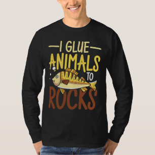 Ich kleben Tiere zum Gestein für einen Aquaristen- T-Shirt