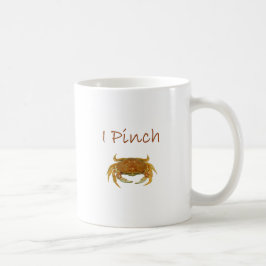 "Ich klemme" Felsen-Krabben-Logo Kaffeetasse