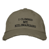 Ich kletterte auf den Kilimanjaro-Störhut Bestickte Baseballkappe (Vorderseite)
