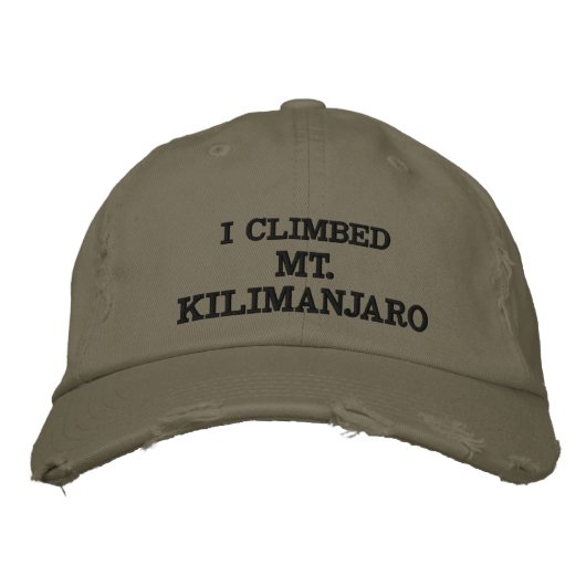 Ich kletterte auf den Kilimanjaro-Störhut Bestickte Baseballkappe (Vorderseite)