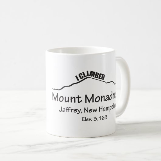 Ich kletterte auf die Monadnock-Tasse Kaffeetasse (VorderseiteRechts)