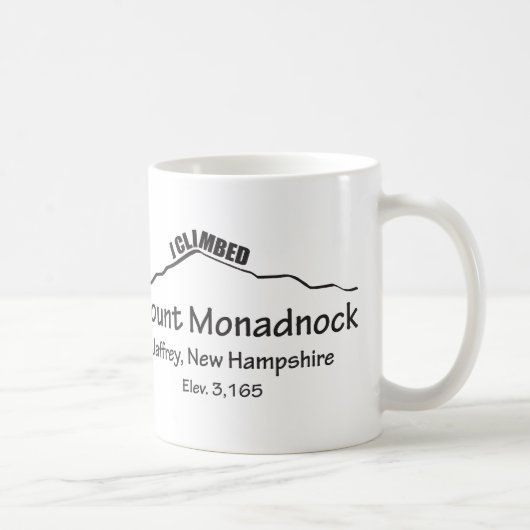 Ich kletterte auf die Monadnock-Tasse Kaffeetasse (Rechts)