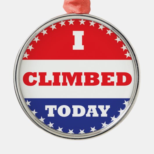 Ich kletterte heute silbernes ornament (Vorne)