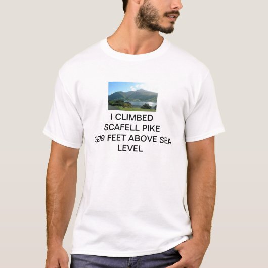 ICH KLETTERTE SCAFELL PIKE 3209 FUSS ÜBER T-Shirt (Vorderseite)