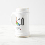 Ich Klicke TV-Süchtiger Bierglas (Vorderseite Links)