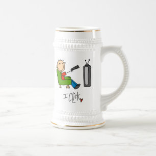 Ich Klicke TV-Süchtiger Bierglas