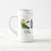 Ich Klicke TV-Süchtiger Bierglas (Links)