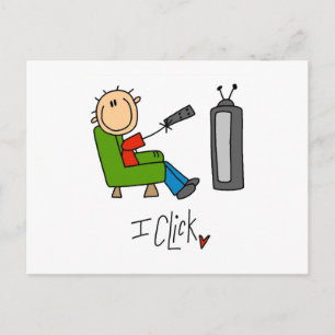 Ich Klicke TV-Süchtiger Postkarte