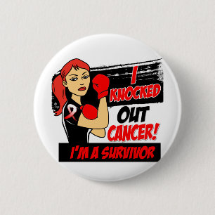 Ich klopfte heraus Mundkrebs Button