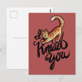 Ich knetet dir Kätzchen Orangenkatzen Postkarte (Vorne/Hinten)