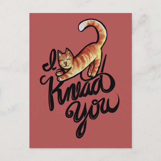 Ich knetet dir Kätzchen Orangenkatzen Postkarte (Vorderseite)