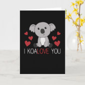Ich Koalove Sie Niedlich Koala mit Herz-Niedlichen Karte (Gelbe Blume)