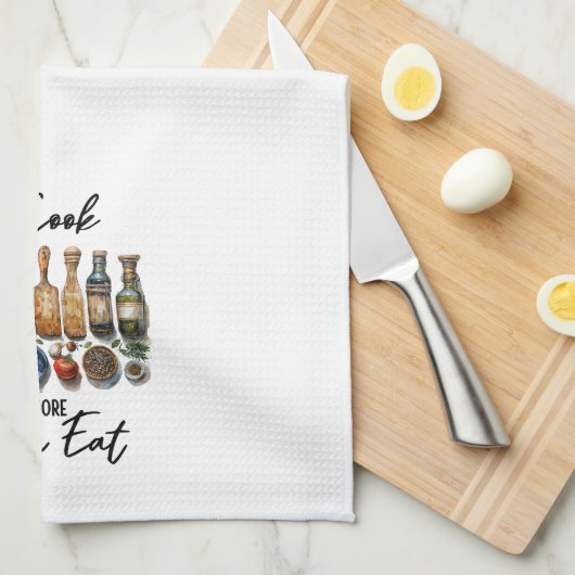 Ich koche, also essen Sie Geschirrtuch (Viertel Falte)