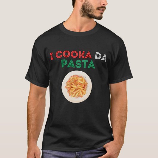 Ich koche die Pasta-Shirt Lustiger italienischer E T-Shirt (Vorderseite)