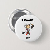 Ich koche - Köchin Button (Vorne & Hinten)
