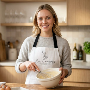 Ich koche Küchen Dame Chef Personalisierte Schürze