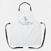 Ich koche Küchen Dame Chef Personalisierte Schürze (Vorderseite)