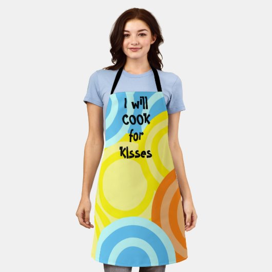 Ich koche Küsse Colorful Schürze (Getragen)