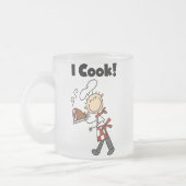 Ich koche - männlicher Koch Mattglastasse (Links)