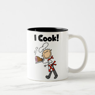 Ich koche - männlicher Koch Zweifarbige Tasse