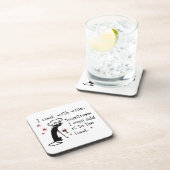 Ich koche mit Wein Funny Zitat mit Chat Getränkeuntersetzer (Rechte Seite)