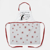 Ich koche mit Wein Funny Zitat mit Chat Schürze (Vorderseite)