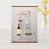 Ich koche mit Wein... Leere Karte (Gelbe Blume)