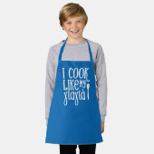 Ich koche wie mein Yiayia Griechisch Blau Schürze (Getragen)
