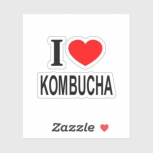 ICH ❤️ KOMBUCHA ICH LIEBE KOMBUCHA ICH HERZ KOMBUC AUFKLEBER