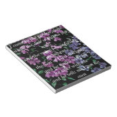 Ich komme allein im Garten Notizblock (angewinkelt)