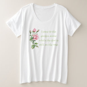 Ich komme allein in den Garten Zitat Gartenarbeit Große Größe T-Shirt