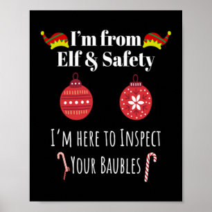 Ich komme aus Elf u Safety Christmas Poster