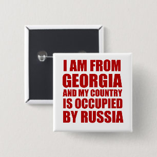 Ich komme aus Georgien und mein Land ist besetzt Button