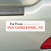 Ich komme aus POUGHKEEPSIE, NY Autoaufkleber (Auf Auto)