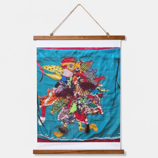 Ich komme herum wandteppich mit holzrahmen (Vorderseite)