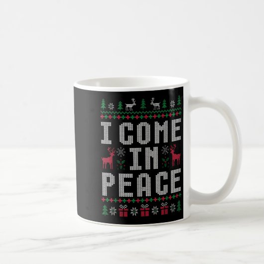 Ich komme in Frieden Weihnachten Weihnachten Renti Kaffeetasse (Rechts)