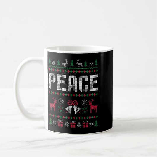 Ich komme in Frieden Weihnachten Weihnachten Renti Kaffeetasse (Links)