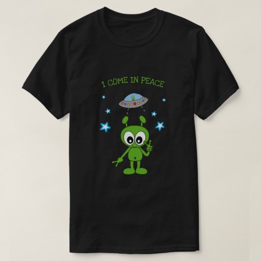 Ich komme in Peace Alien Raumschiff Männer T-Shirt (Design vorne)