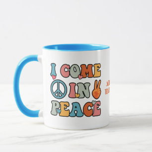 Ich komme in Peace Valentines Paare Tasse