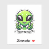 Ich komme in Peace Vinyl Sticker (Blatt)