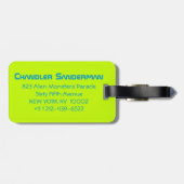 Ich komme in Ruhe Kinder Spaß Alien-ID-Gepäckanhän Gepäckanhänger (Rückseite horizontal)