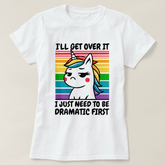 Ich komme über den Einhorn-T - Shirt (Design vorne)