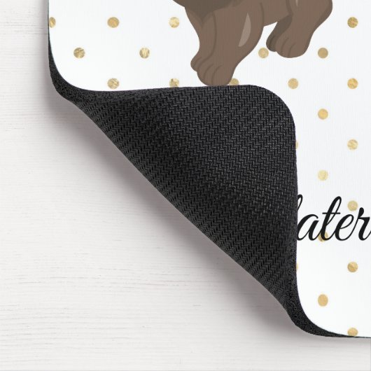 Ich komme vielleicht später Katzenpolka-Dot-Maus-P Mousepad (Ecke)