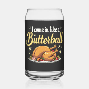 Ich komme wie ein Butterball-Türkei-Erntedank Dosenglas