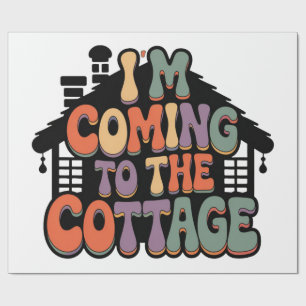 Ich komme zum Cottage Geschenkpapier