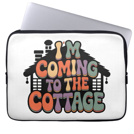 Ich komme zum Cottage Laptopschutzhülle (Vorderseite)