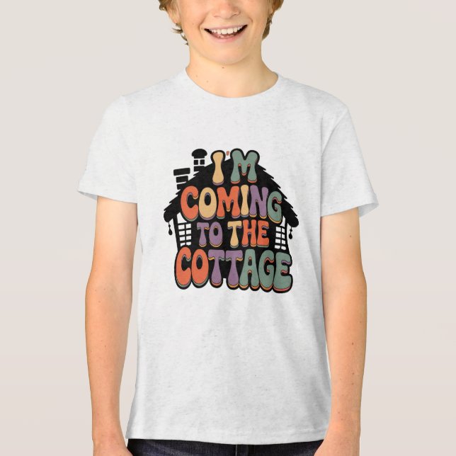Ich komme zum Cottage Tri-Blend Shirt (Vorderseite)