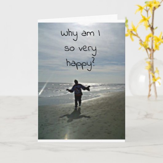 "ICH KOMME ZUM FEIERHAFTEN LEBEN MIT DIR" JEDER AN KARTE (Gelbe Blume)